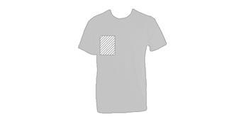 T-Shirt adulte couleur 100% coton lourd Printo - Marquage poitrine droite