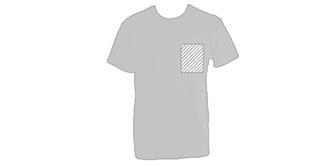 T-Shirt adulte couleur 100% coton lourd Printo - Marquage poitrine gauche