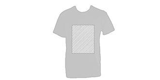 T-Shirt adulte couleur 100% coton lourd Printo - Marquage Recto