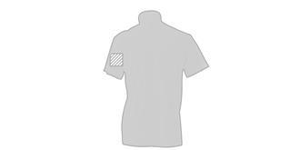 T-Shirt pour adulte en matière de coton Prusly - Marquage manche droite