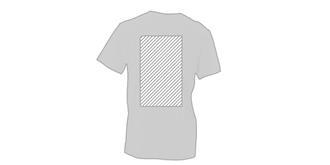 T-Shirt pour adulte en matière de coton Prusly - Marquage Verso