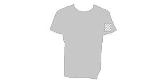 T-Shirt enfant couleur 100% 135g/m2 Hecomita - Marquage manche gauche