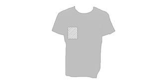 T-Shirt enfant couleur 100% 135g/m2 Hecomita - Marquage poitrine droite