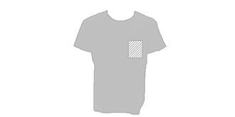 T-Shirt enfant couleur 100% 135g/m2 Hecomita - Marquage poitrine gauche