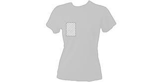 T-Shirt femme en matière polyester Tecnic - Marquage poitrine droite