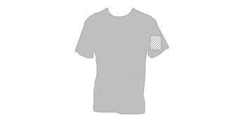 T-shirt adulte couleur 100% coton Hecomo - Marquage manche gauche