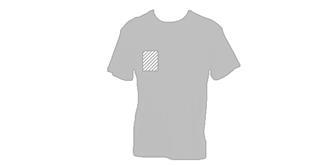 T-shirt adulte couleur 100% coton Hecomo - Marquage poitrine droite