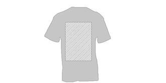 T-shirt adulte couleur 100% coton Hecomo - Marquage Verso