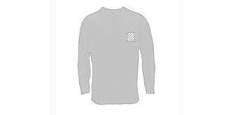 T-shirt à manches longues adulte en polyester Gaik - Marquage poitrine gauche