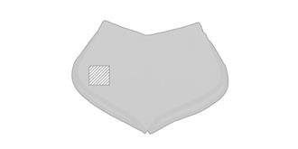 Short bicolore pour femme en polyester Bisa - Impression Droite