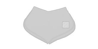 Short bicolore pour femme en polyester Bisa - Impression Gauche