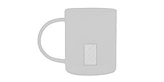 Mug double paroi en verre électroplaqué Hajye - Marquage Verso