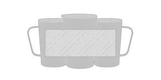 Mug moderne de 420ml en acier inoxydable RCS - Marquage autour