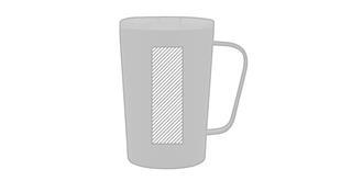 Mug moderne de 420ml en acier inoxydable RCS - Marquage Recto