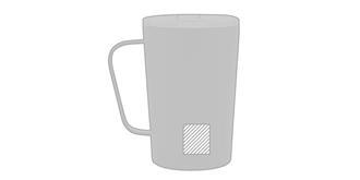 Mug moderne de 420ml en acier inoxydable RCS - Marquage tranche arrière