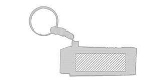 Mini règle pliable porte-clés en ABS Cada - Marquage Recto