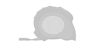 Mètre ruban tool pro 5m/19mm en matière ABS Zain - Marquage Recto