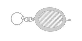 Porte-clés avec ruban à mesurer Corpi - Marquage Verso