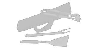 Set de barbecue en acier inoxydable Soarn - Marquage Recto