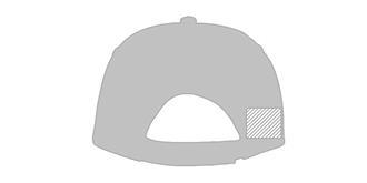 Casquette 5 panneaux 100% coton doux Fenik - impression sur arrière coté droite