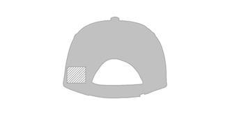 Casquette 5 panneaux 100% coton doux Fenik - impression sur arrière coté gauche