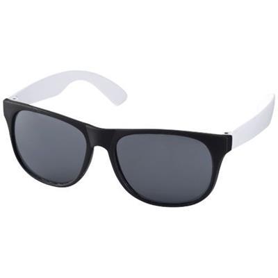 Lunettes de soleil bicolores en plastique PP Retro Blanc