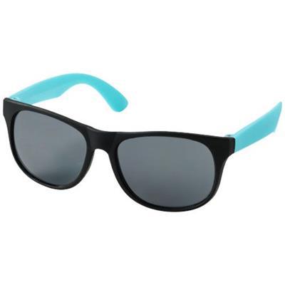 Lunettes de soleil bicolores en plastique PP Retro Bleu ciel