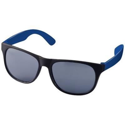 Lunettes de soleil bicolores en plastique PP Retro Bleu