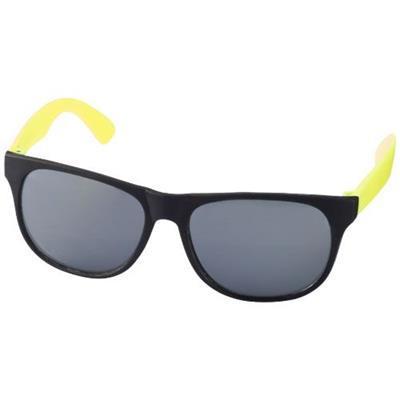 Lunettes de soleil bicolores en plastique PP Retro Jaune