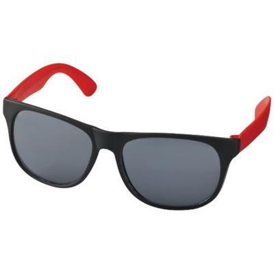 Lunettes de soleil bicolores en plastique PP Retro Rouge