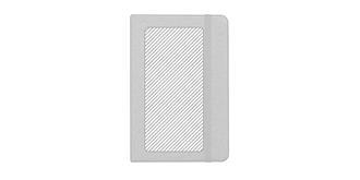 Carnet A5 en polyester avec élastique Pocket - Marquage Recto