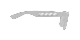 Lunettes de soleil en plastique recyclé Mirage - Impression Droite