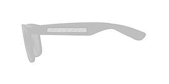 Lunettes de soleil en plastique recyclé Mirage - Impression Gauche