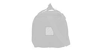 Sac de voyage pratique en PET recyclé Gerys - Impression Gauche