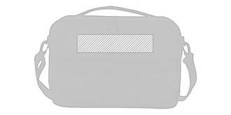 Sacoche pour ordinateur de 15,6” en PET Jyses - Impression arrière en haut