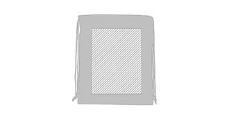 Sac à dos avec cordelettes en rPET Blukye - Marquage Recto