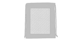 Sac à dos avec cordelettes en rPET Blukye - Marquage Verso