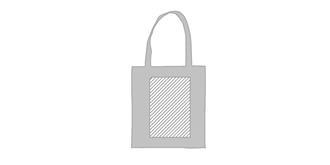 Tote bag pratique en plastique PET recyclé Byres - Marquage Recto