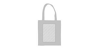 Tote bag pratique en plastique PET recyclé Byres - Marquage Verso