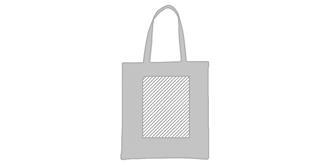 Tote bag élégante en coton recyclé Cevak - Marquage Recto