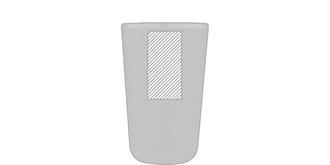 Mug de voyage 350ml en acier inoxydable Diard - Impression arrière en haut