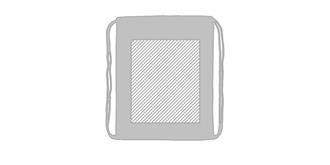 Sac à dos avec cordelettes en coton recyclé Brusye - Marquage Recto