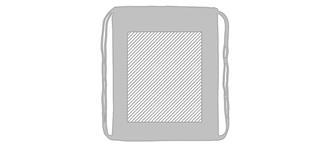 Sac à dos avec cordelettes en coton recyclé Brusye - Marquage Verso