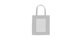 Tote bag élégant en coton recyclé Becys - Marquage Recto