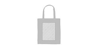 Tote bag élégant en coton recyclé Becys - Marquage Verso