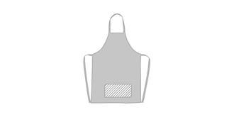 Tablier de cuisine en coton recyclé Kyles - Impression Bas