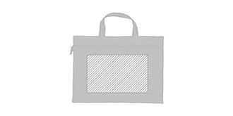 Porte-documents en PET recyclé résistant Vyres - Marquage Recto