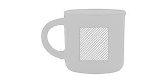 Mug élégant de 280 ml en céramique Vinty - Marquage Verso