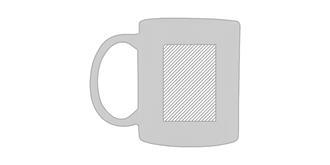 Mug classique de 350 ml en céramique Xoray - Marquage Verso