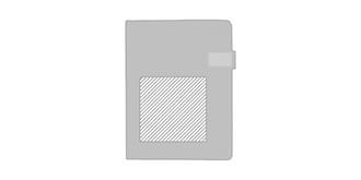 Conférencier technique A4 en polyester Bastil - Marquage Recto